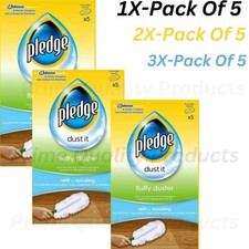 5 PEICES PLEDGE FLUFFY DUSTER REFILL EFFICIENT DUST REMOVAL LONG LASTING LOT UK