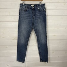 REISS Jeans Mens Size 32 Blue Quay Tapered Slim Mid Wash Denim Casual L31 Modern