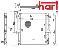 COOLANT RADIATOR 644 076 HART