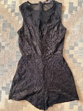 Lipsy London Love Michelle Keegan Playsuit Black Lace 