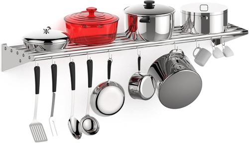 Stainless steel shelf wall - stainless,