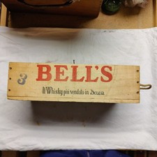 Bell's scotch whisky empty wooden small crate - Italian import?