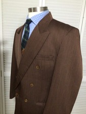 MENS BROWN DOUBLE BREASTED