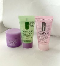 Clinique Cleansing Balm 15ml, Facial Soap 30ml & 2-in-1 Cleansing Gel 30ml New