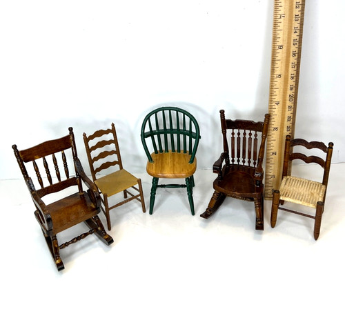Vintage assorted chairs - 1:12,