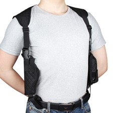 BK Universal Gun Armpit Holster Shoulder Pistol Holder with Dual Magazine Pouch