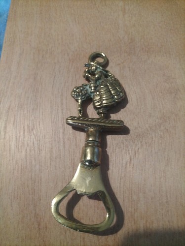 Brass lady bottle - brass, opener
