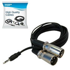 10ft 1/8" TRS to Dual Male XLR