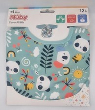 Nuby Cover All Baby Bib for Toddlers 12 months+ Long Sleeve, Waterproof Weaning.