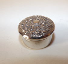 Antique Silver Pill Box With