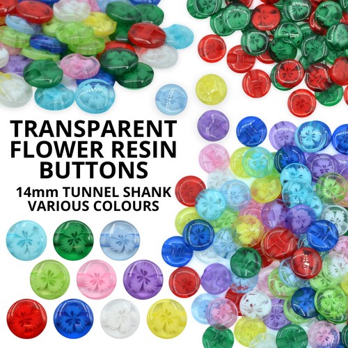 Resin buttons round - buttons, tunnel