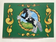 Vintage Fairground Oil Painting Decorative Horse Shabby Chic Prop