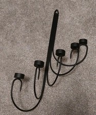 black metal gothic modern wall glow flow candle holder