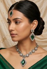 Green Indian bollywood bridal