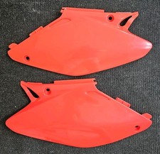 NEW SHOP SOILED UFO HONDA CR125/CR250 MX RED SIDE PANELS 2002-2007 - HO03658-070