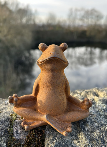 Cast iron rusty - cast, meditating