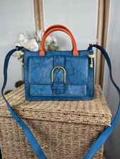 Fossil snake embossed leather