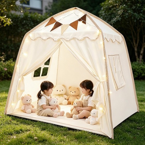 Large canvas kids teepee - canvas, star