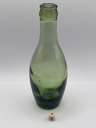Old green glass - , bottle