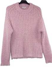 Bartolini Women's Alpaca Wool Mohair Like Dusty Pink Jumper Made in Italy Size L