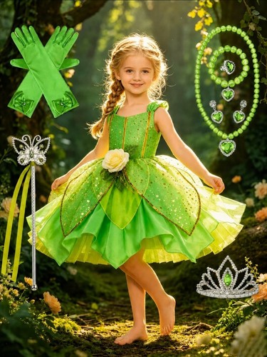 Girls light green - green, princess