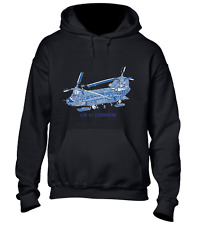 CH-47 CHINOOK HOODY HOODIE RAF MILITARY ARMY HELICOPTER COOL DESIGN TOP