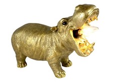 37.5cm Gold Hippo Quirky