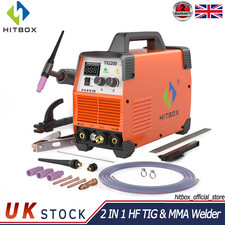 160A 2IN1 HF TIG/MMA Welding Machine Non-touch 220V TIG Welder Post Gas UK Plug