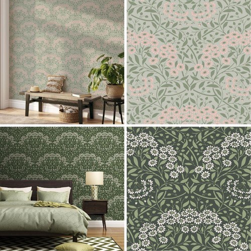 Vintage floral damask - floral,