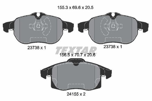 2415501 brake pad set disc - 2415501,