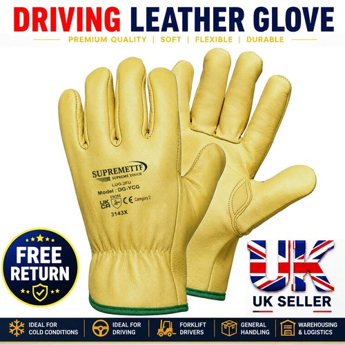 Yellow leather gardening - leather,