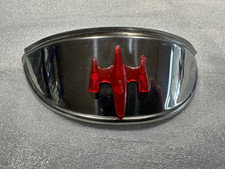 Vespa or Lambretta Chrome Headlamp Headlight Peak with red Red Aeroplane 120mm