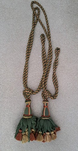 Pair vintage tassel - tassel, curtain