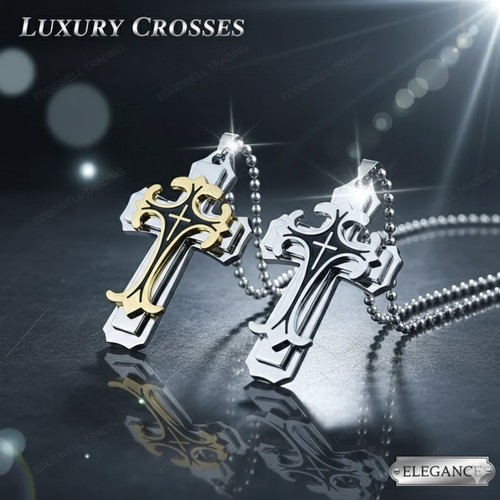Cross pendant stainless steel - pendant,