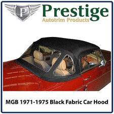 MGB Car Hood Hoods Soft Top Tops Roof Black Fabric 1971-1975