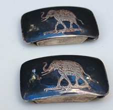 Siam Thailand sterling silver shoe buckles