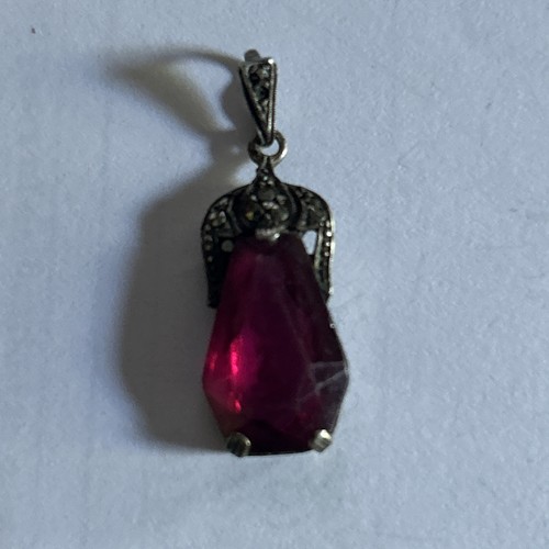 Vintage marcasite pendant - vintage,