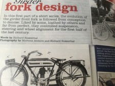 GIRDER FORKS MOTORCYCLE ARTICLE.PART ONE