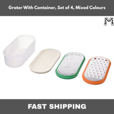 New IKEA  UPPFYLLD Grater with container set of 4 mixed colours