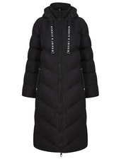 Womens Ladies Long Oversized Coat Quilted Padded Bubble Hooded Puffer Jacket