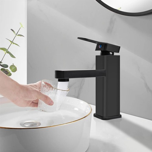 Modern black bathroom taps - modern,