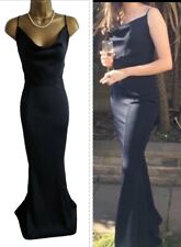 Lipsy Maxi Dress 12 Navy Cowl Neck Evening Wedding Occasion Gown Cruise Prom