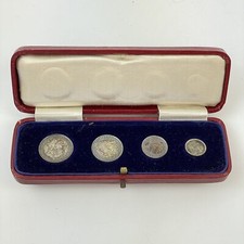 George V 1927 Original Cased Maundy Set 4 Coins Good Lustre