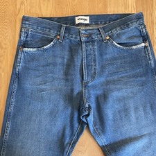 Wrangler Men's Slider Tapered Jeans W33 L32 Blue Cotton