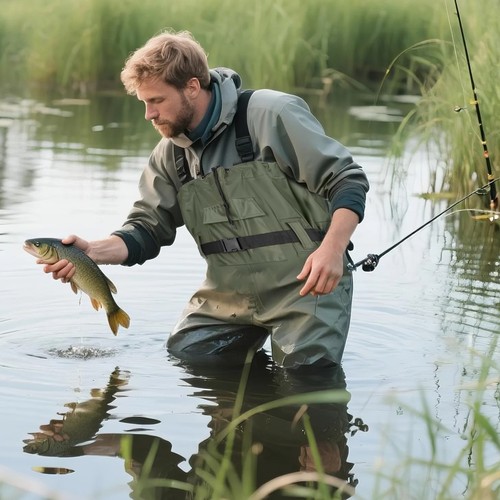 Fishing chest waders with belt - chest,