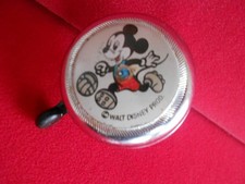 Vintage Child Bicycle Bell, Walt Disney Prod, Classic Bike Bell, Chrome, Good