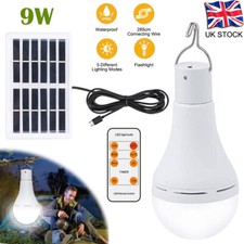 9W LED Shed Solar Camping Light Outdoor Lamp Tent Lantern Bulb Control Remote