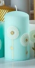 Dandelions Hand Made Pillar