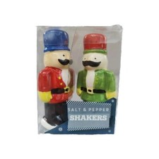 Novelty Salt And Pepper Pots/Shakers Ceramic Toy Soldiers Boxed 4" Christmas