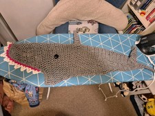 Hand Knitted Baby Blanket Shark